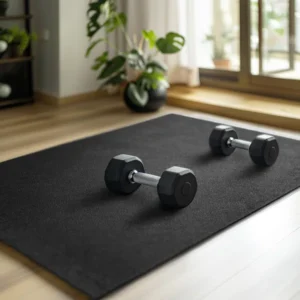 Solid Multi Purpose 1/2" Non Skid Heavy Duty Rubber Gym Mat 3' x 4'